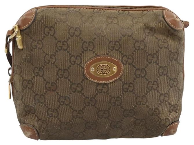 Borsa a Spalla GUCCI in Pelle Beige Oro 007 115 4916 Auth 184510 D'oro - vista 13