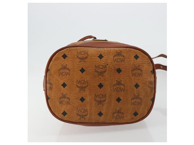Borsa a tracolla MCM Vicetos Logogram PVC Pelle Marrone Oro Auth gh2110 D'oro - vista 5