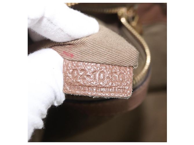 Chloé Chloe Elsie Handtasche aus Leder Beige Gold Auth 182109 Golden - Ansicht 12