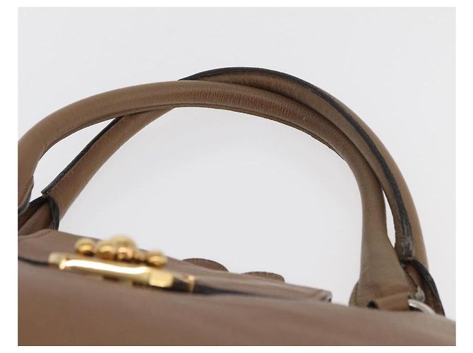 Chloé Chloe Elsie Handtasche aus Leder Beige Gold Auth 182109 Golden - Ansicht 14
