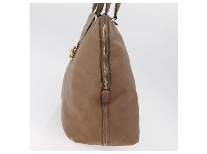 Chloé Chloe Elsie Handtasche aus Leder Beige Gold Auth 182109 Golden - Ansicht 4