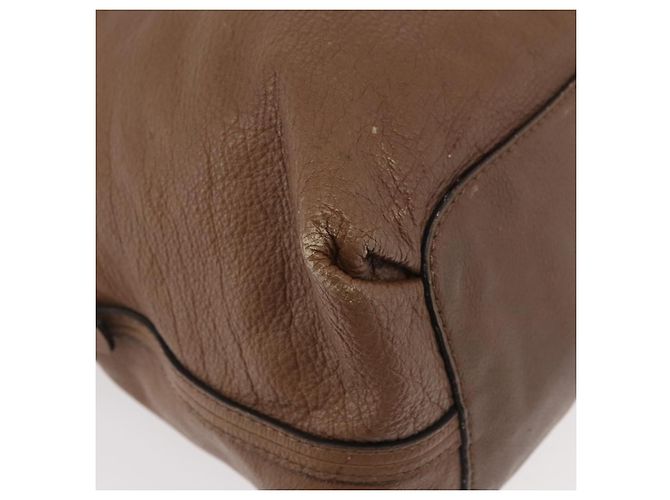 Chloé Chloe Elsie Handtasche aus Leder Beige Gold Auth 182109 Golden - Ansicht 9