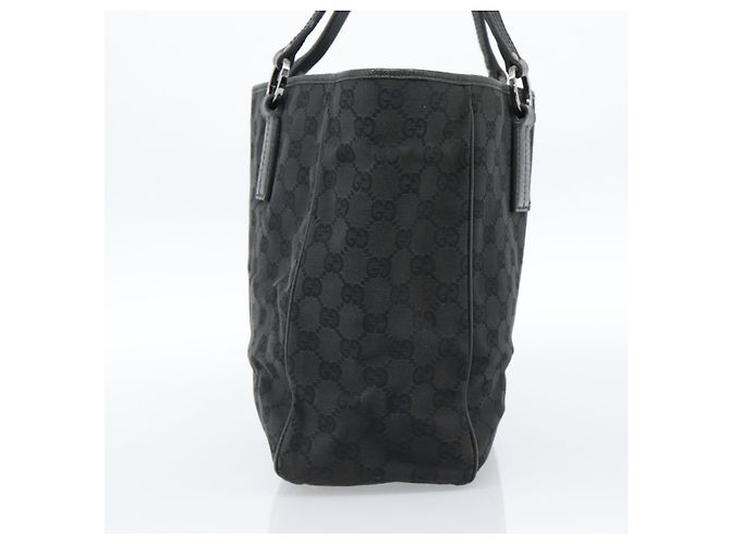 Bolso GUCCI GG Canvas Negro Plata 113017 Auth ka4582 - vista 3