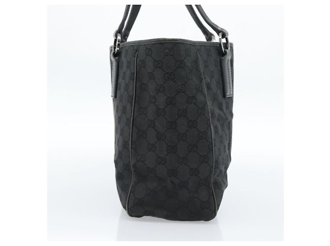 Bolso GUCCI GG Canvas Negro Plata 113017 Auth ka4582 - vista 4