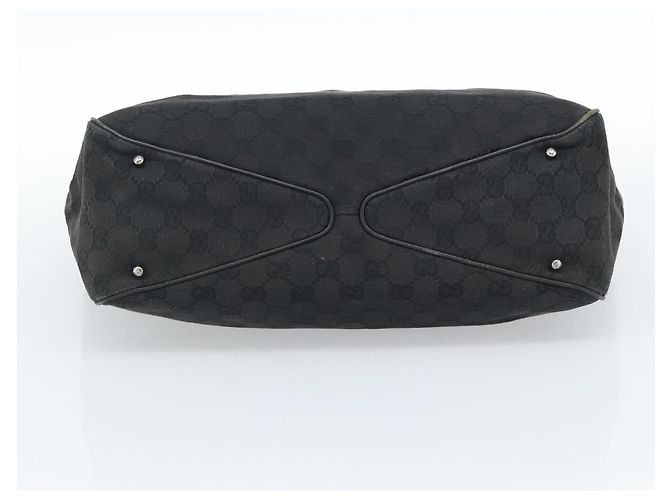 Bolso GUCCI GG Canvas Negro Plata 113017 Auth ka4582 - vista 5