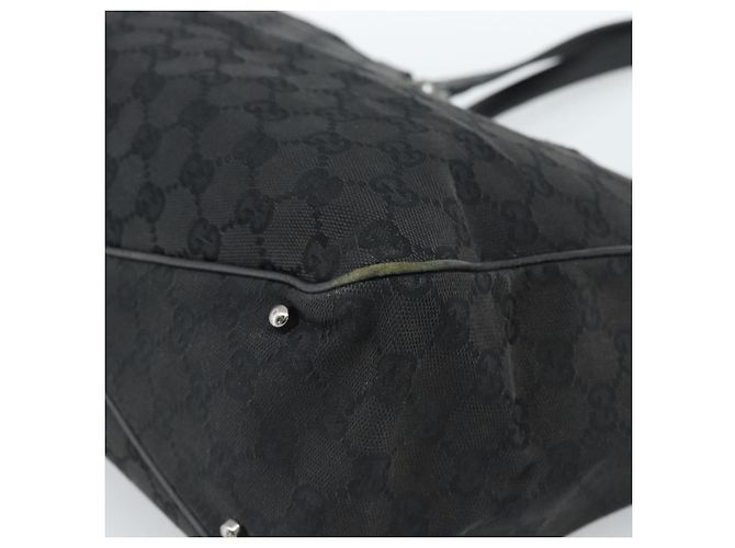 Bolso GUCCI GG Canvas Negro Plata 113017 Auth ka4582 - vista 9