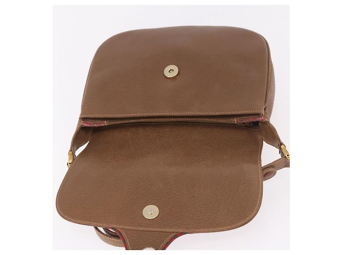 Borsa a Spalla GUCCI Pelle Oro Marrone 72 02 104 Auth 184483 D'oro - vista 10