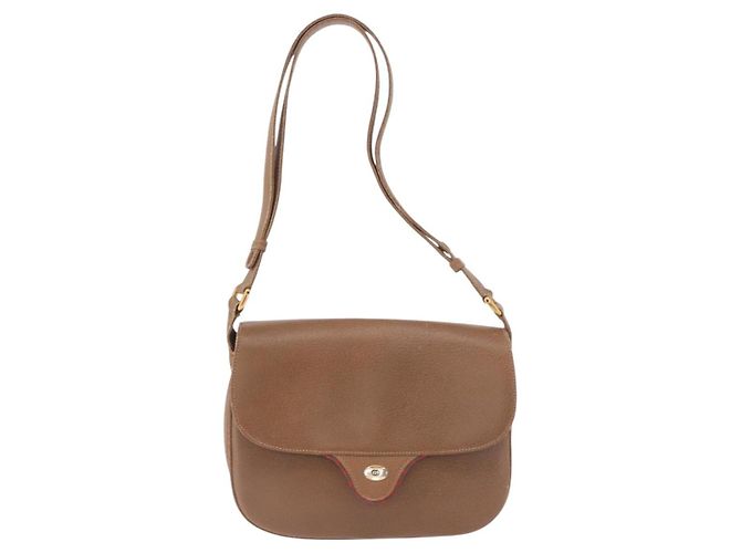 Borsa a Spalla GUCCI Pelle Oro Marrone 72 02 104 Auth 184483 D'oro - vista 13