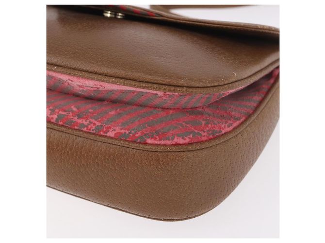 Borsa a Spalla GUCCI Pelle Oro Marrone 72 02 104 Auth 184483 D'oro - vista 14