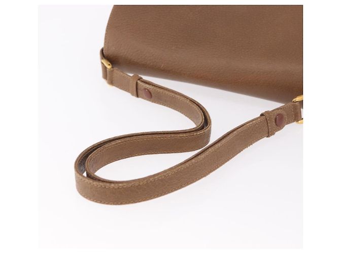 Borsa a Spalla GUCCI Pelle Oro Marrone 72 02 104 Auth 184483 D'oro - vista 7