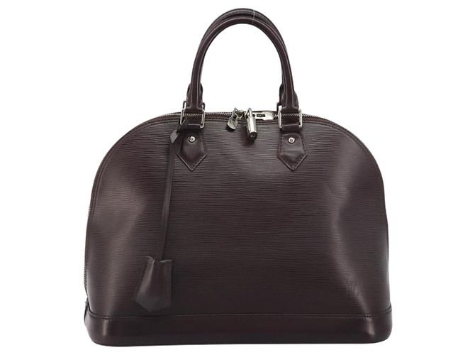 Borsa LOUIS VUITTON Epi Alma Viola Cassis M5280K LV Auth ep14652A Porpora Viola scuro - vista 13