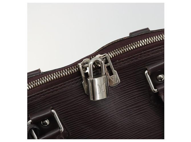 Borsa LOUIS VUITTON Epi Alma Viola Cassis M5280K LV Auth ep14652A Porpora Viola scuro - vista 17