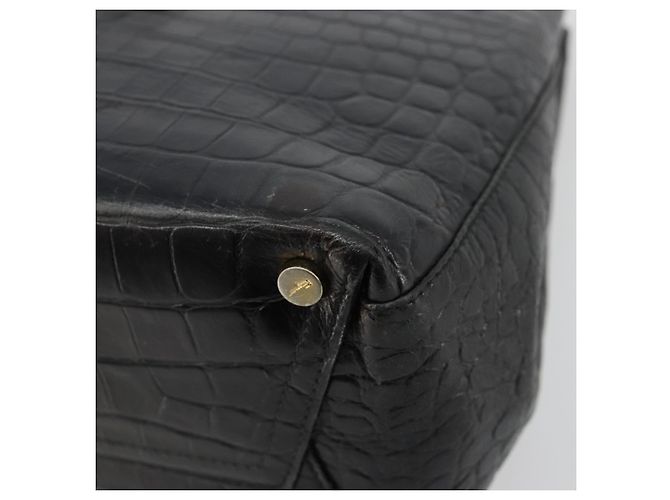 Borsa Salvatore Ferragamo Vala in Pelle Nera e Oro Auth 180858 Nero D'oro - vista 9