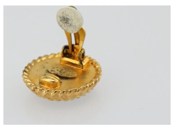 Orecchini CHANEL metallo Gold Tone CC Auth 183500V - vista 4