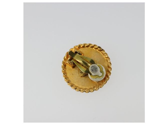 Orecchini CHANEL metallo Gold Tone CC Auth 183500V - vista 7