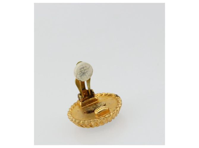 Orecchini CHANEL metallo Gold Tone CC Auth 183500V - vista 8