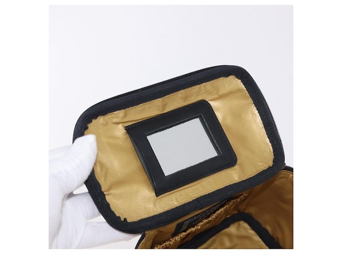 Borsa a Mano VERSACE Vanity Canvas Giallo Oro Autentica 183101A D'oro - vista 10