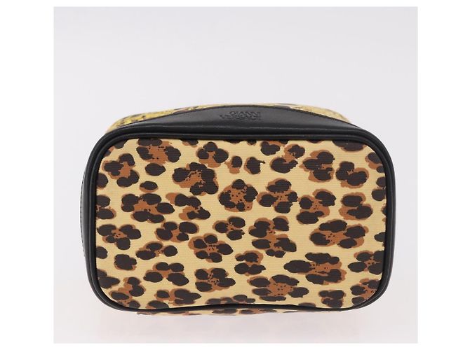Borsa a Mano VERSACE Vanity Canvas Giallo Oro Autentica 183101A D'oro - vista 5
