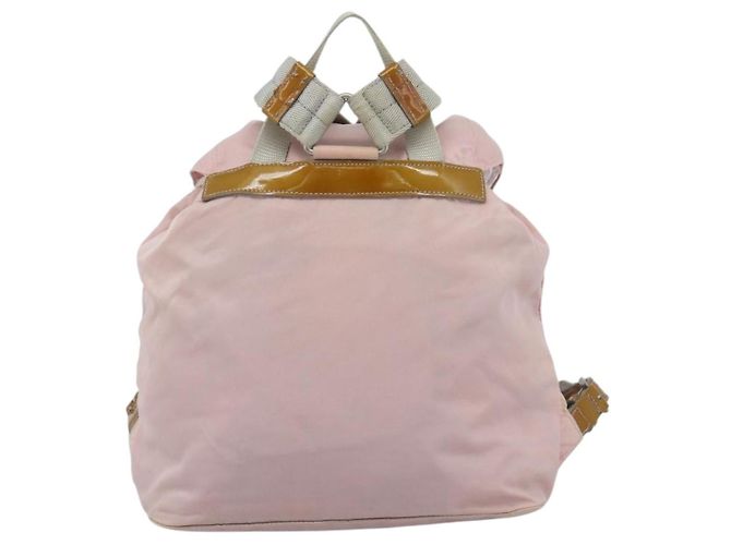 Zaino PRADA Nylon Rosa Argento Auth 182817 - vista 2