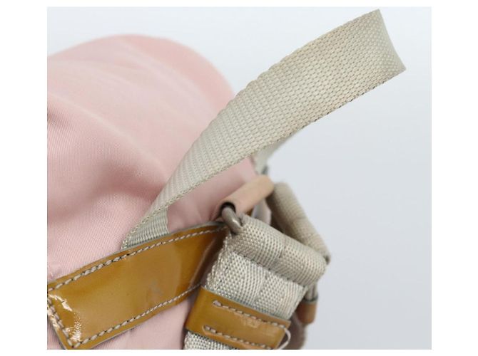Zaino PRADA Nylon Rosa Argento Auth 182817 - vista 7