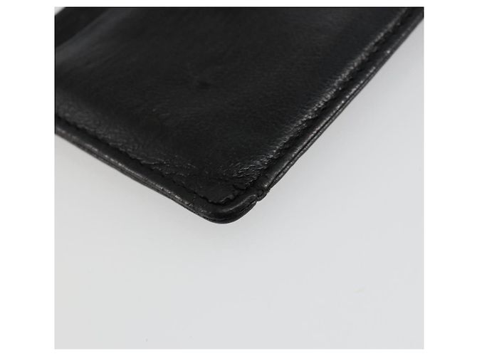 Tarjetero CHANEL de cuero negro CC Auth 182939 - vista 14