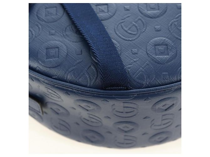 Zaino GUCCI Sherry Line Double G in pelle Navy Silver Red 752358 Auth 181963M - vista 18