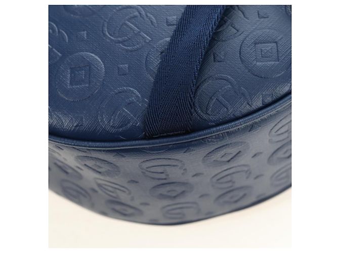 Zaino GUCCI Sherry Line Double G in pelle Navy Silver Red 752358 Auth 181963M - vista 19