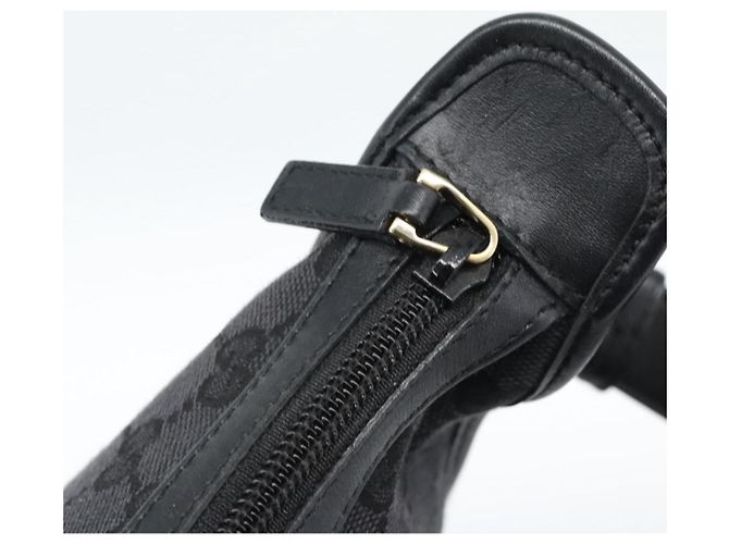 Borsa a Spalla GUCCI GG Canvas Nera Oro Auth 182901A Nero D'oro - vista 10