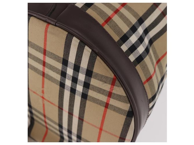 Bolso de hombro y monedero Burberry Nova Check en lona Beige Auth 183449A - vista 14