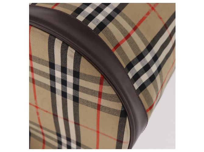 Bolso de hombro y monedero Burberry Nova Check en lona Beige Auth 183449A - vista 16