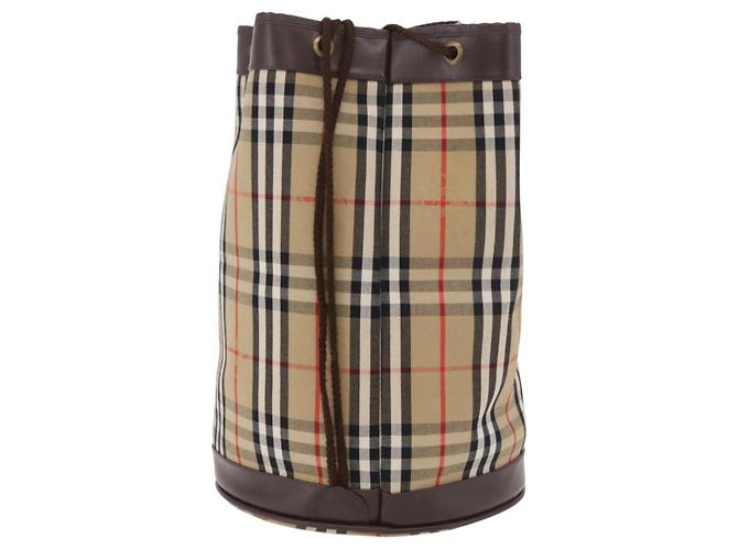 Bolso de hombro y monedero Burberry Nova Check en lona Beige Auth 183449A - vista 2