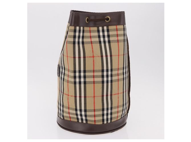 Bolso de hombro y monedero Burberry Nova Check en lona Beige Auth 183449A - vista 3