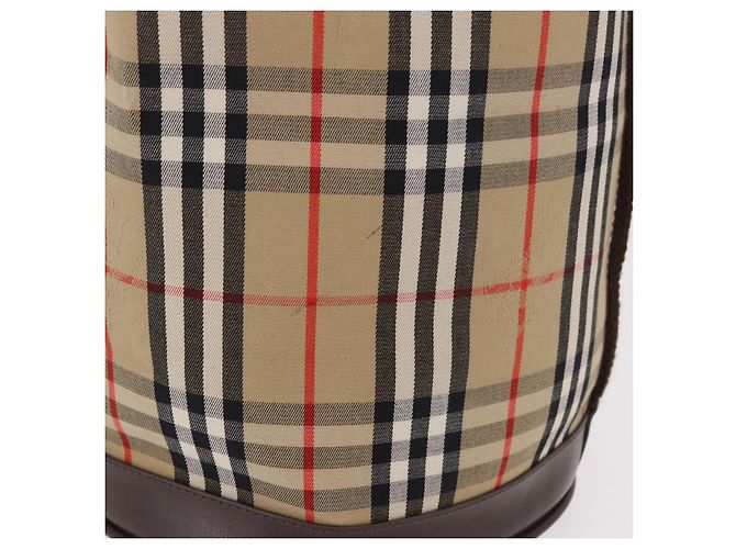 Bolso de hombro y monedero Burberry Nova Check en lona Beige Auth 183449A - vista 4