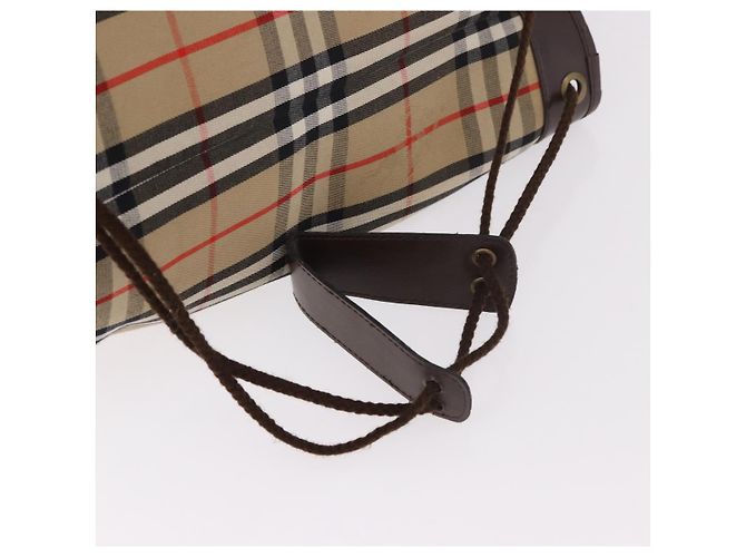 Bolso de hombro y monedero Burberry Nova Check en lona Beige Auth 183449A - vista 8