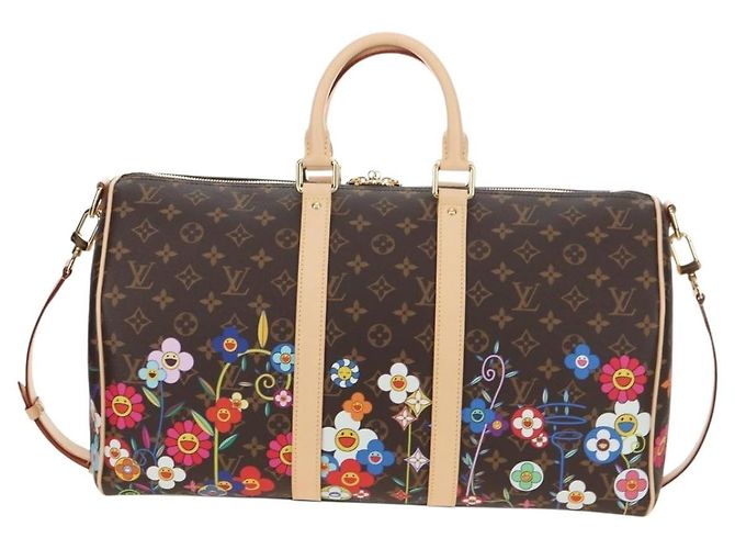 LOUIS VUITTON Takashi Murakami Keepall Bandouliere 45 Borsa M14182 Auth 181961SM Monogramma - vista 2