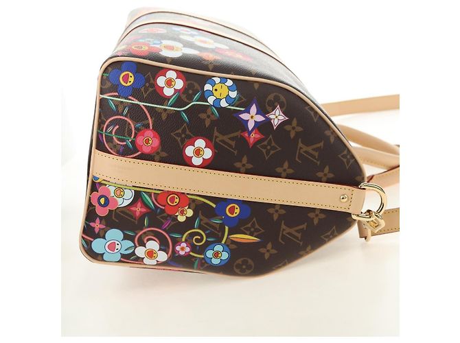 LOUIS VUITTON Takashi Murakami Keepall Bandouliere 45 Borsa M14182 Auth 181961SM Monogramma - vista 3
