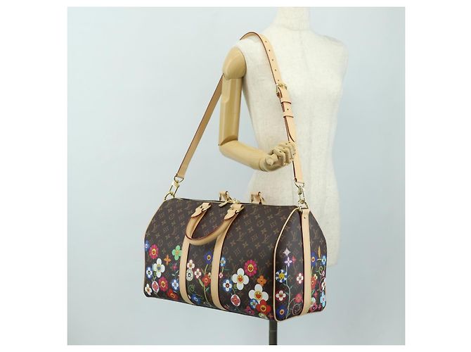 LOUIS VUITTON Takashi Murakami Keepall Bandouliere 45 Borsa M14182 Auth 181961SM Monogramma - vista 39