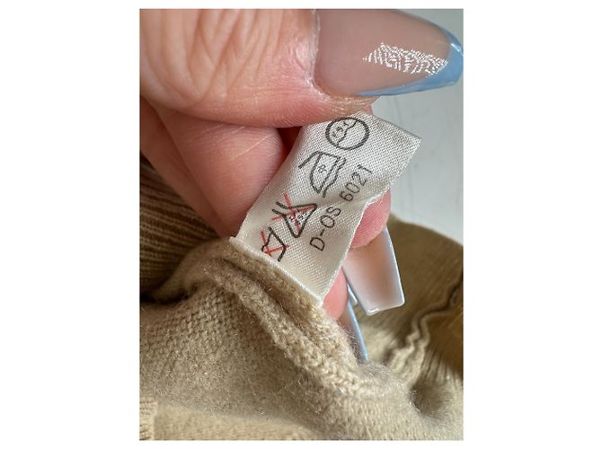 Vintage Chloé Kaschmir-Kurzarmpullover Beige L - Ansicht 11
