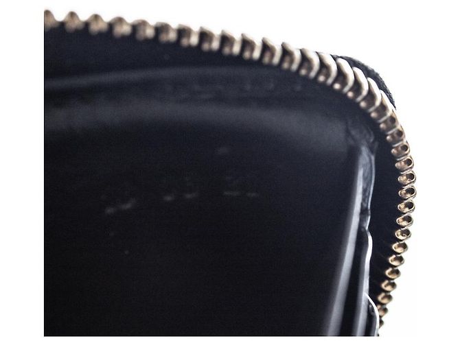 Balmain, black leather zip around wallet - view 3