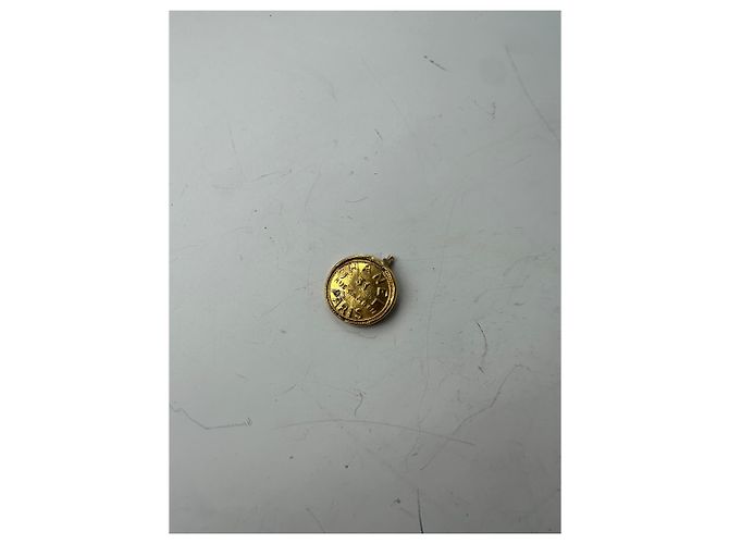 Gabrielle Pendente Vintage Chanel Logo Oro Ottone D'oro - vista 2