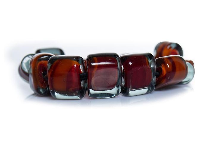 Autre Marque Sent Murano, bracciale in vetro di Murano rosso arancio Arancione - vista 2