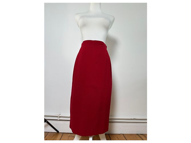 Chloé Vintage Chloe Wollrock Rot - Ansicht 11