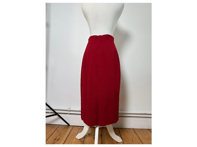 Chloé Vintage Chloe Wollrock Rot - Ansicht 12