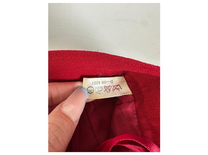 Chloé Vintage Chloe Wollrock Rot - Ansicht 9