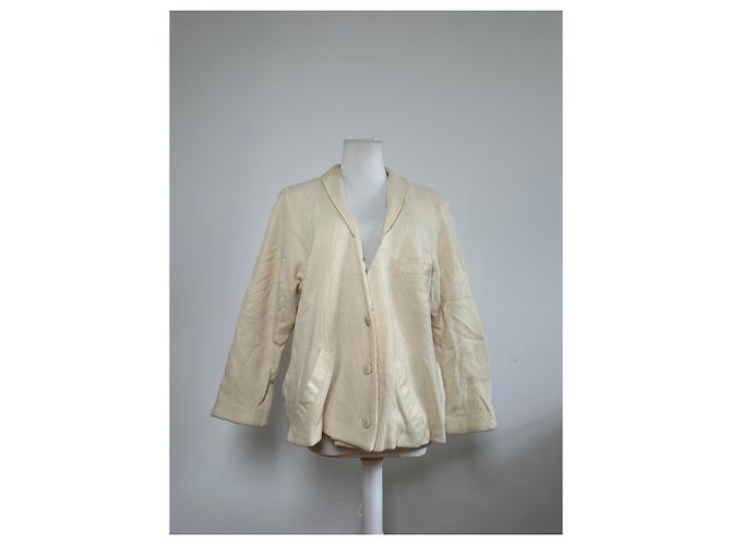 Chloé Vintage Chloe Seidenjacke Creme M Beige - Ansicht 10