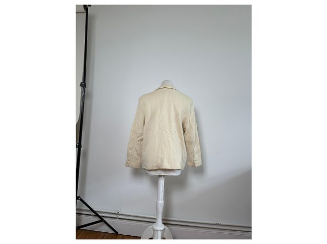 Chloé Vintage Chloe Seidenjacke Creme M Beige - Ansicht 3