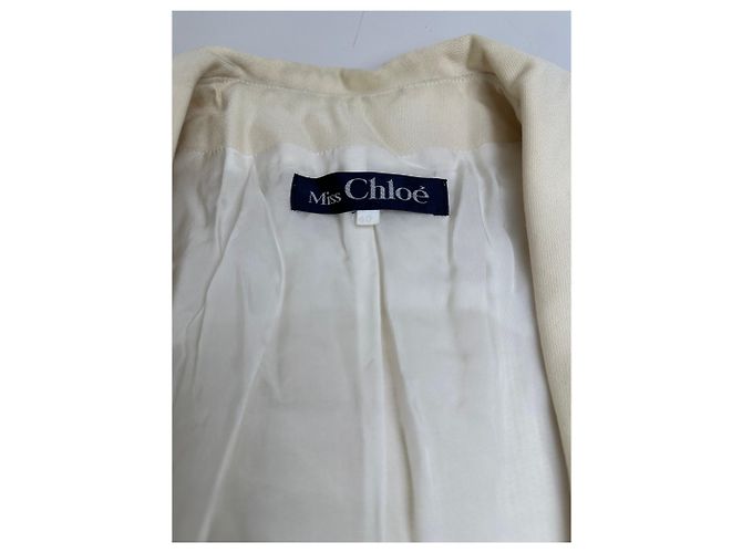 Chloé Vintage Chloe Seidenjacke Creme M Beige - Ansicht 5