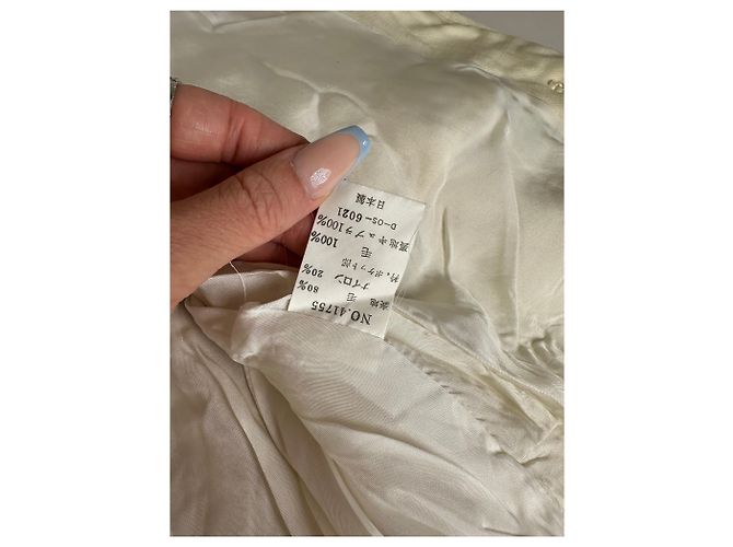 Chloé Vintage Chloe Seidenjacke Creme M Beige - Ansicht 9