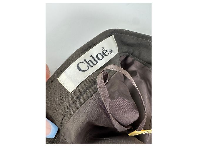 Chloé Vintage Chloe Woll-Set mit Blazer Dunkeloliv M Grün - Ansicht 11