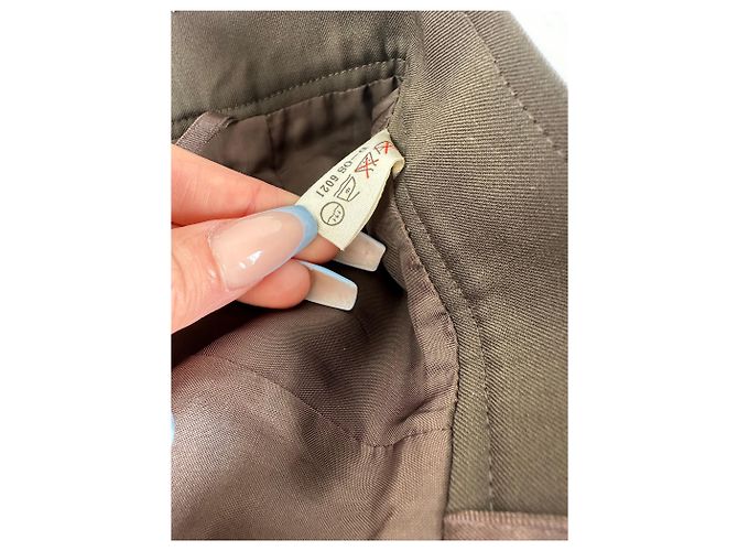 Chloé Vintage Chloe Woll-Set mit Blazer Dunkeloliv M Grün - Ansicht 12